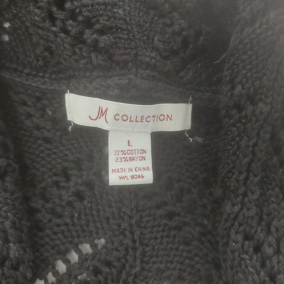 EUC JM Collection black open-front Cardigan in size large - Picture 2 of 3